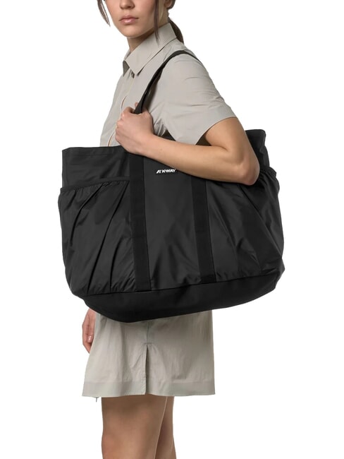 SAINT MALO Borsa shopper maxi da mare con 3 astucci black pure - Borse Donna