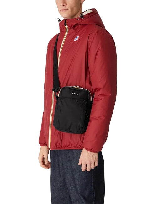 ERLOY Borsello in nylon con tasca black pure - Tracolle Uomo