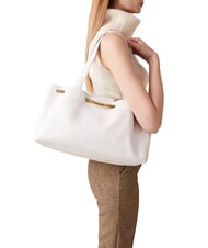 BORBONESE FILO  Borsa a spalla, in pelle bianco - Borse Donna - 5