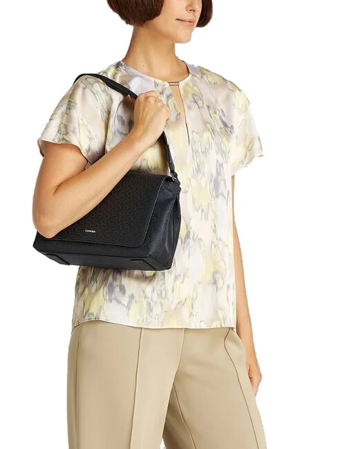 CK MUST Borsa a spalla con flap ck black - Borse Donna