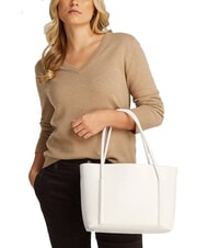 CALVIN KLEIN CK LINN MEDIUM Borsa shopping a spalla chalk - Borse Donna - 6