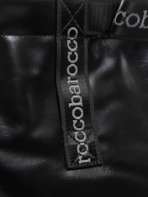 EVA Borsa shopping con nastri logati black - Borse Donna