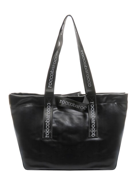 EVA Borsa shopping con nastri logati black - Borse Donna