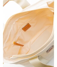 BRIC’S SORRENTO LUDOVICA Borsa shopping a mano in canvas PANNA - Borse Donna - 5