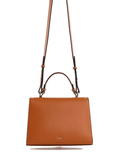 DIVA Borsa a cartelletta con borchiette tan - Borse Donna