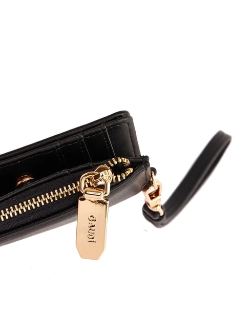 DELFY Portacarte con polsierina NERO - Portafogli Donna