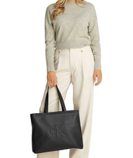 CALVIN KLEIN SCULPTED Slim Borsa a spalla na black - Borse Donna - 4