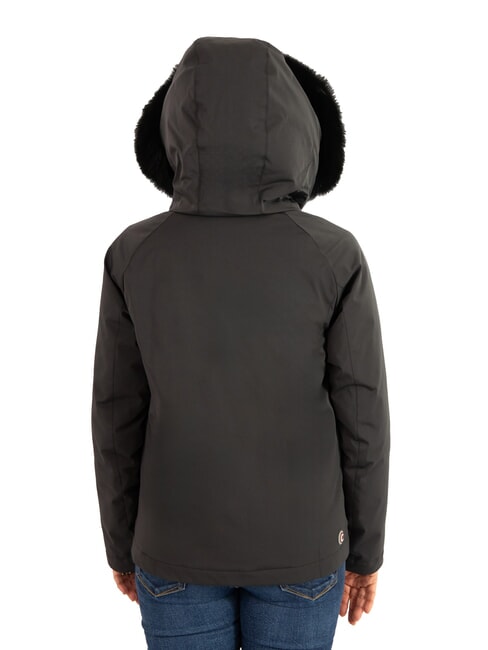 PURENESS Piumino bi-material con cappuccio black - Piumini Donna