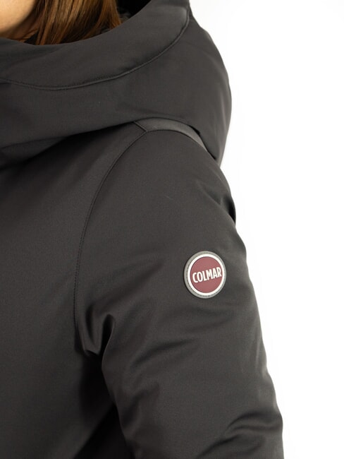 PURENESS Piumino lungo con cappuccio black - Piumini Donna