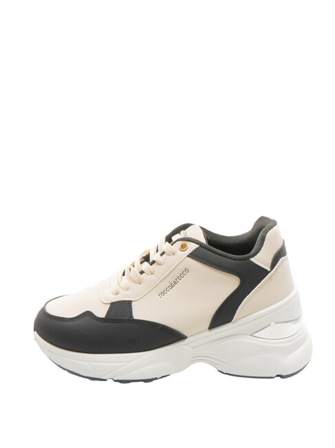 METALLIC LOGO Sneakers bicolor alte white/black - Scarpe Donna
