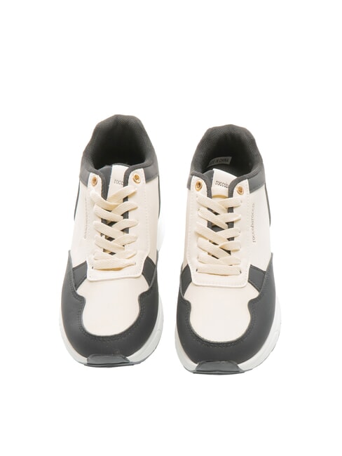 METALLIC LOGO Sneakers bicolor alte white/black - Scarpe Donna
