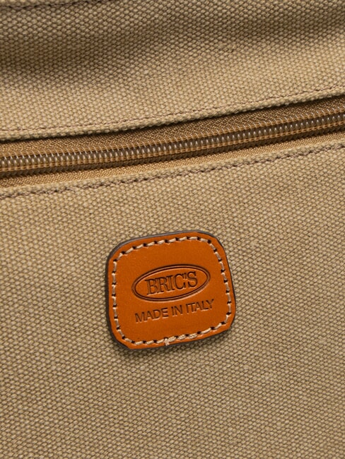 SORRENTO EMMA Borsa piatta a tracolla in canvas oliva - Borse Donna