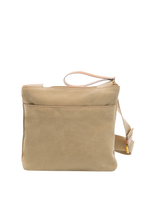 SORRENTO EMMA Borsa piatta a tracolla in canvas oliva - Borse Donna