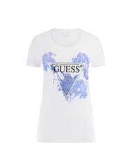 GUESS SS CN FLOWER T-shirt a maniche corte purwhite - T-shirt e Top Donna - 4