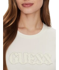 GUESS SS PONY HAIR R5 T-Shirt in cotone cremwhi - T-shirt e Top Donna - 3