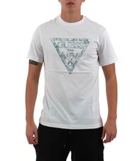 GUESS SS CN TRIANGLE T-Shirt in cotone purwhite - T-shirt Uomo - 2