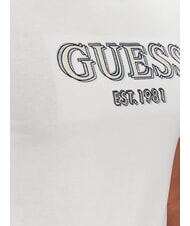 GUESS SS CN LOGO T-Shirt in cotone purwhite - T-shirt Uomo - 3