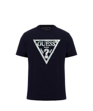 GUESS SS CN TRIANGLE T-Shirt in cotone smartblue - T-shirt Uomo - 4