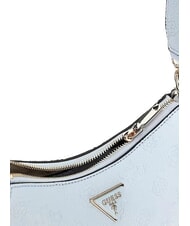 GUESS CRESIDIA Embossed logo shoulder bag powder blue - Borse Donna - 3