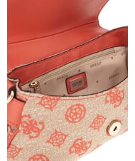 GUESS BEYZA  Borsa a tracolla coral red logo - Borse Donna - 4