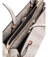 GUESS LORELEI Borsa a spalla dark taupe logo - Borse Donna - 4