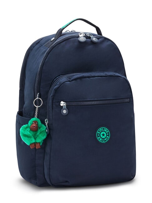 SEOUL Zaino con tasca porta pc 15" blue green block - Zaini Scuola & Tempo Libero