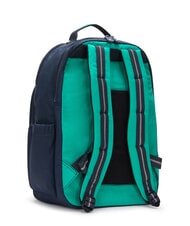 KIPLING SEOUL Zaino con tasca porta pc 15" blue green block - Zaini Scuola & Tempo Libero - 4
