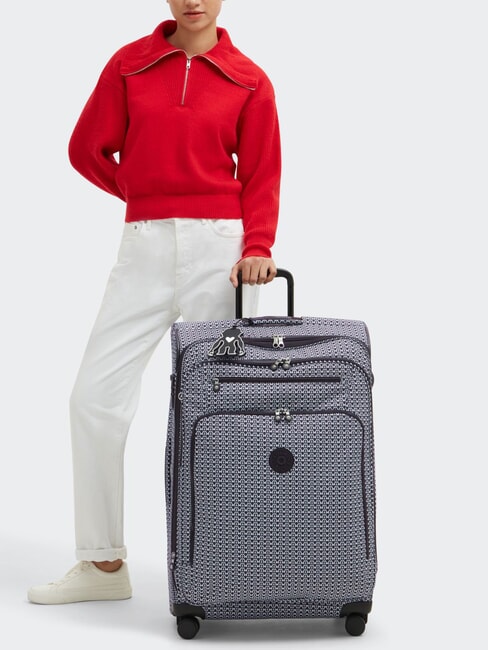 NEW YOURI SPIN L Trolley misura grande signature print - Trolley Semirigidi