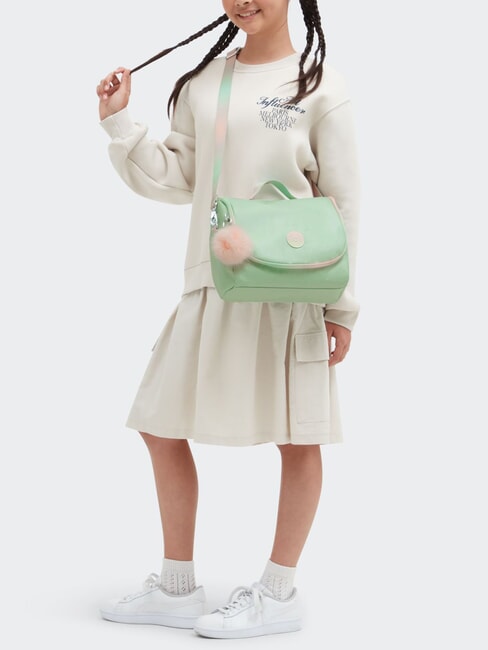 NEW KICHIROU Porta pranzo con tracolla soft green metallic - Borse e accessori kids
