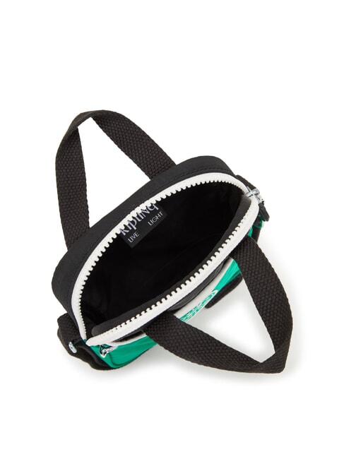 LEVY Micro bag porta smartphone deep green black block - Borse Donna