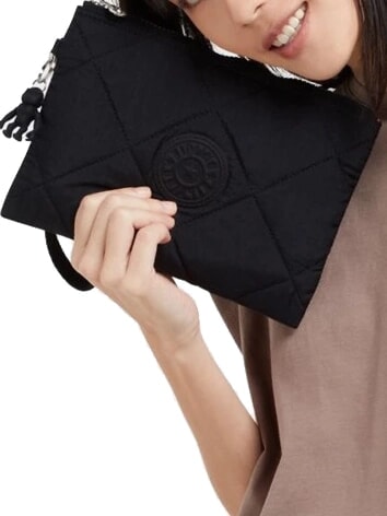 FANCY Pochette con polsierina cosmic black quilt - Borse Donna