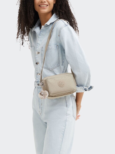 ABANU S Borsa a tracolla signature beige embossed - Borse Donna