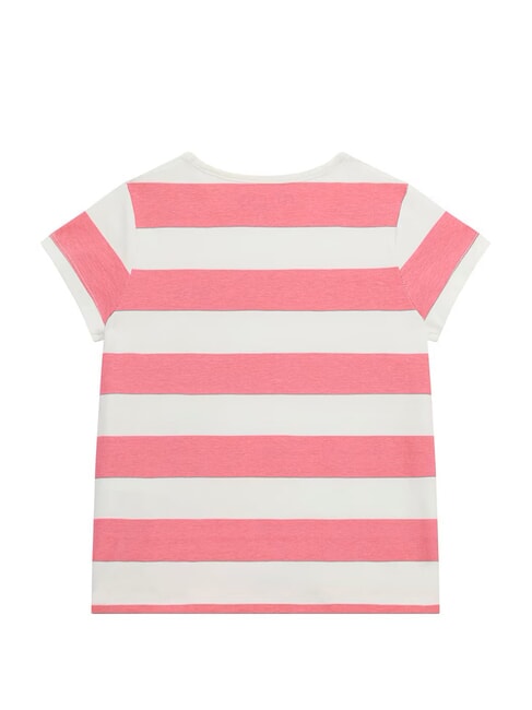KIDS T-shirt a strisce white and fuchsia st - T-shirt Bambino