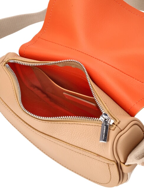 RAQUEL S Borsa piccola in pelle martellata con tracolla logata skin/gazpacho - Borse Donna