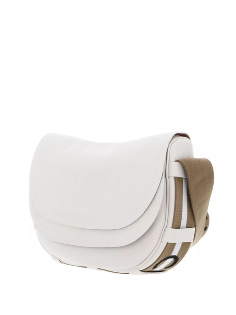 RAQUEL S Borsa piccola in pelle martellata con tracolla logata blanco/skin - Borse Donna