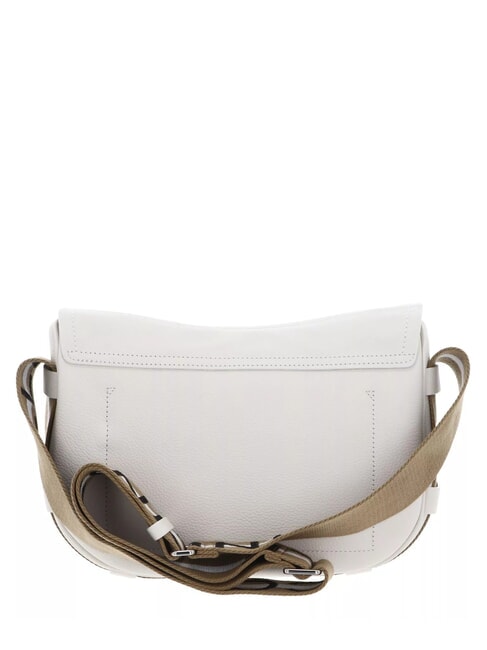 RAQUEL S Borsa piccola in pelle martellata con tracolla logata blanco/skin - Borse Donna