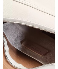 COCCINELLE RAQUEL S Borsa piccola in pelle martellata con tracolla logata blanco/skin - Borse Donna - 5