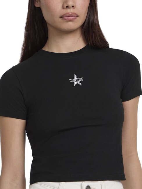 SS CN EMB STAR  T-shirt jetbla - T-shirt e Top Donna