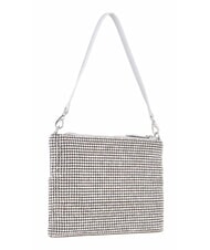MARIO VALENTINO NABILAH Pochette con strass e tracolla argento - Borse Donna - 4