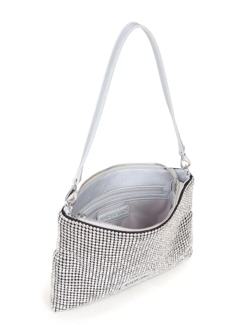 NABILAH Pochette con strass e tracolla argento - Borse Donna