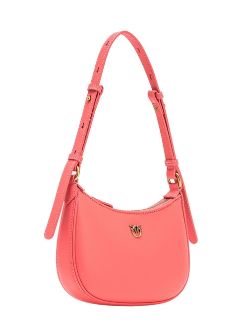 HALF MOON BABY Borsa a spalla in pelle coral. speziato-antique gold - Borse Donna
