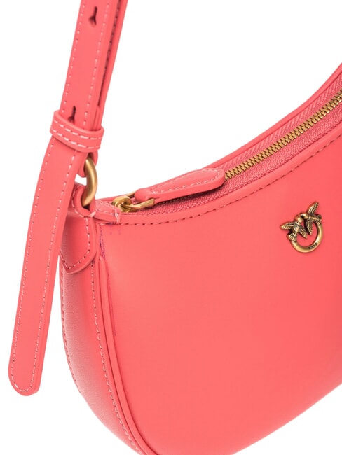 HALF MOON BABY Borsa a spalla in pelle coral. speziato-antique gold - Borse Donna
