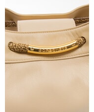 BORBONESE FILO  Borsa a spalla, in pelle sabbia - Borse Donna - 3