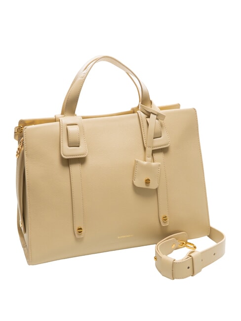 DEJEUNER  Borsa a mano, con tracolla, in pelle sabbia - Borse Donna