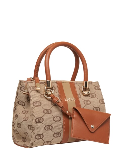 MANHATTAN Borsa a bauletto in tessuto jacquard natural - Borse Donna