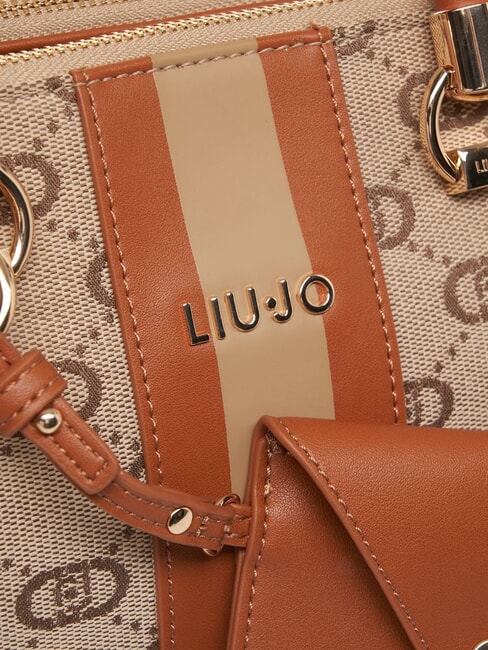 MANHATTAN Borsa a bauletto in tessuto jacquard natural - Borse Donna