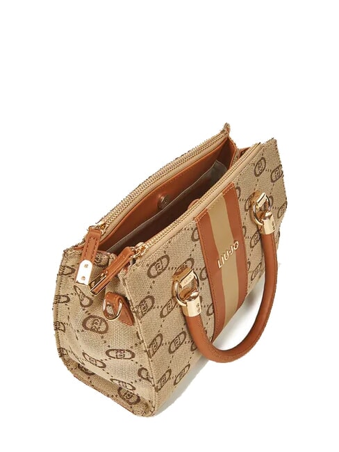 MANHATTAN Borsa a bauletto in tessuto jacquard natural - Borse Donna