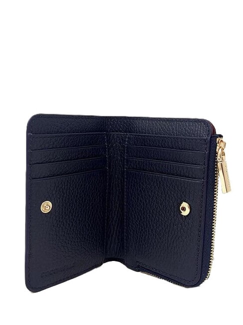 METALLIC SOFT Portafoglio piccolo in pelle midnight blue - Portafogli Donna