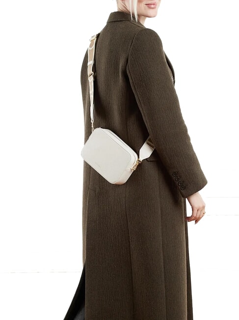 TEBE Borsa a tracolla in pelle martellata blanco - Borse Donna