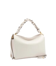 COCCINELLE BOHEME GRANA DOUBLE Borsa in pelle martellata con tracolla blanco/skin - Borse Donna - 2